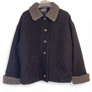 Braetan Black Wool Jacket Size Large